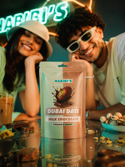 Habibi’s Dubai Dattel-Milchschokolade Pistazie & Kadayif 100g