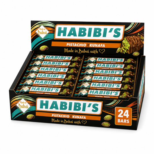 24x Habibi’s Dubai Bar Milchschokolade 40g (Display)
