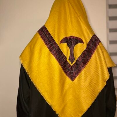 Mustard Yellow & Red Yemeni Shemagh