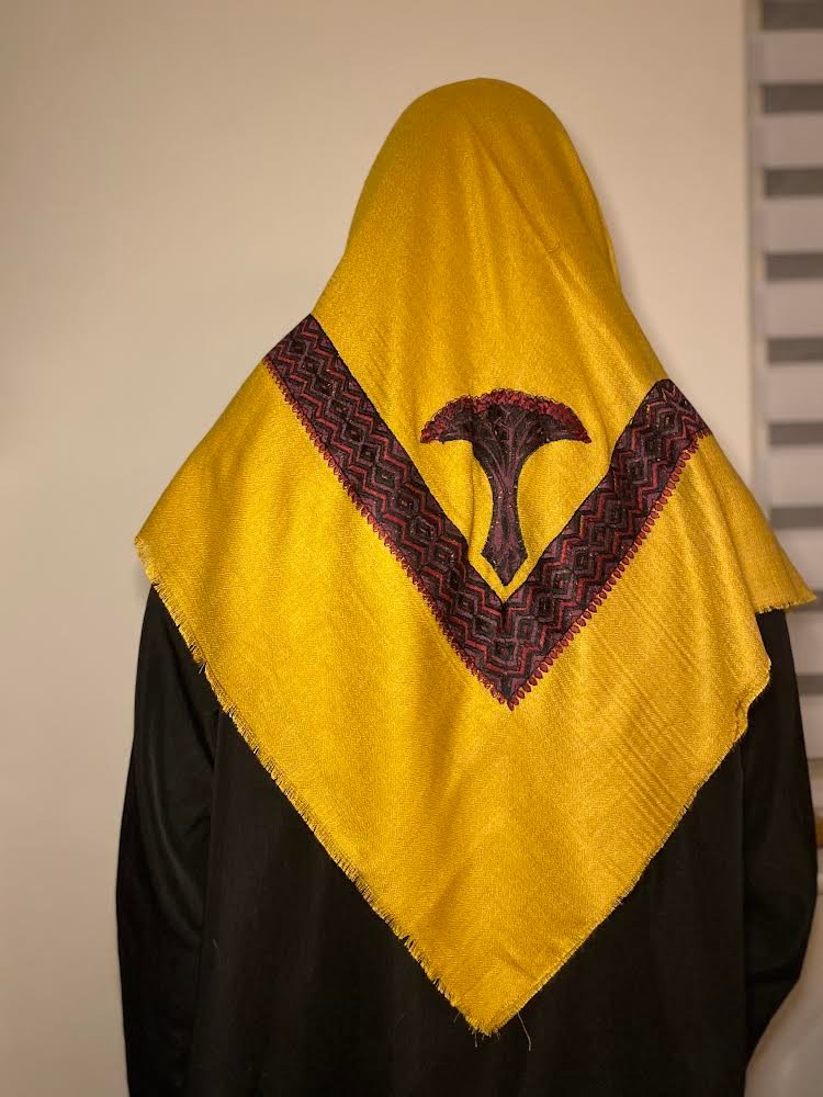 Mustard Yellow & Red Yemeni Shemagh